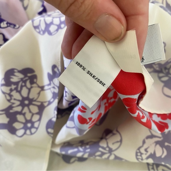 diane von furstenberg dvf imamu draped printed silk blouse - Picture 4 of 6